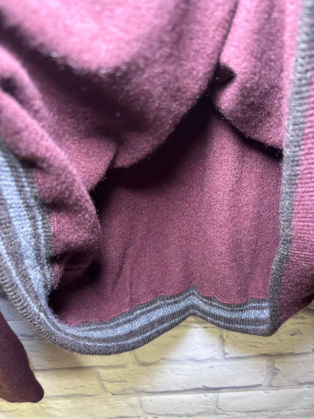 Patagonia Recycled Cashmere 1/4-Zip Sweater Men’s Medium Maroon Long Sleeve